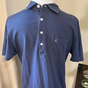 Criquet Players Shirt Polo - Dark-Wash Blue, Size M